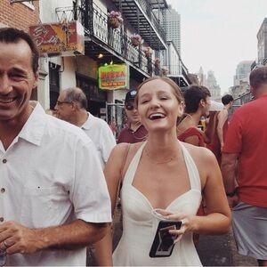 Free people off white halter romper